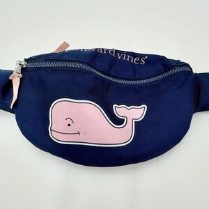 Vineyard Vines Target Fanny Pack Navy Blue With Pink Whale Zipper Mesh Strap